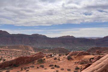 The view over the Moab valley from the slickrock on Hell's Revenge