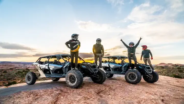 UTV Moab. A UTV tour group taking a break to enjoy the view 
